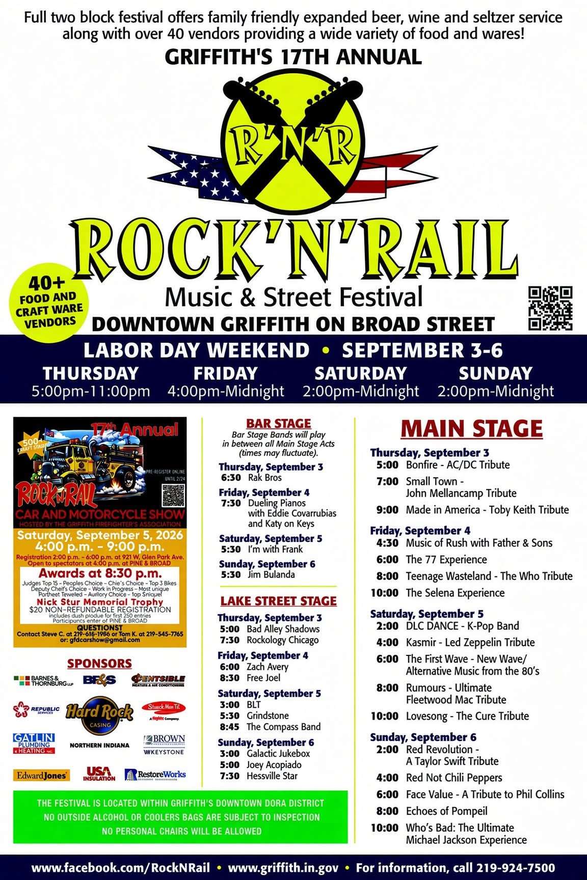 Rock N Rail Fest Announces Entertainment Schedule 38 rock n rail street festival griffith indiana panoramanow news