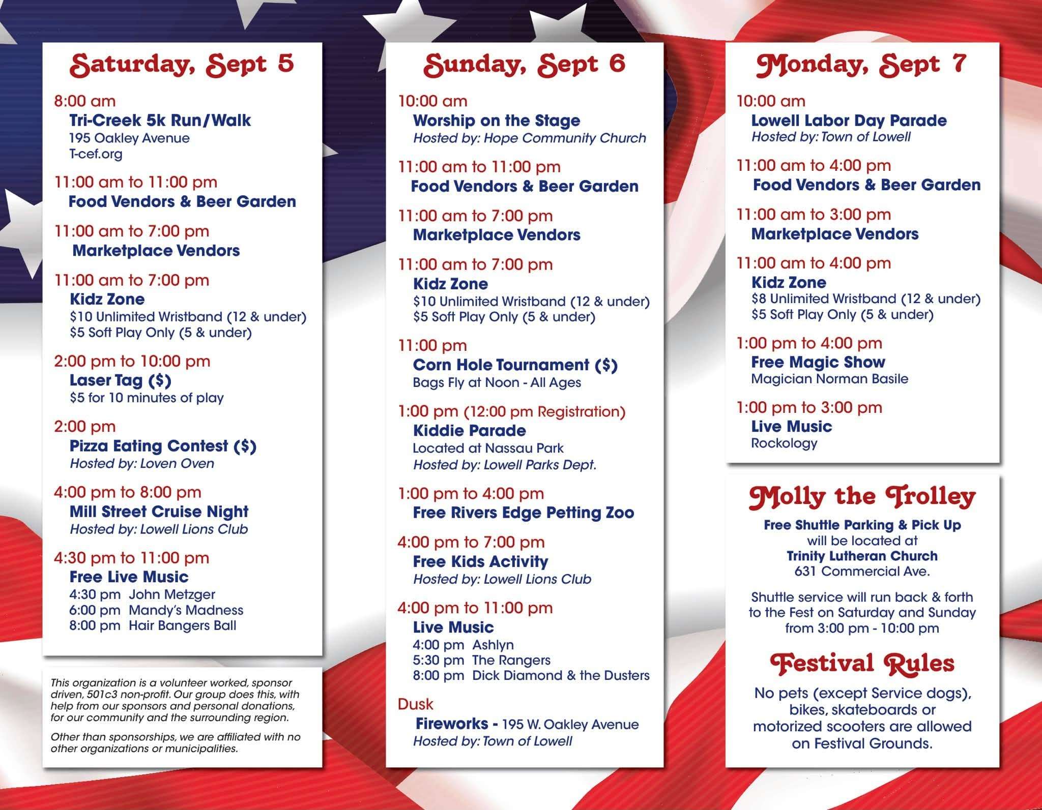 Lowell Labor Day Festival Announces Schedule 34 LOWELL LABOR DAY SCHEDULE OF EVENTS ON PANORAMANOW NEWS
