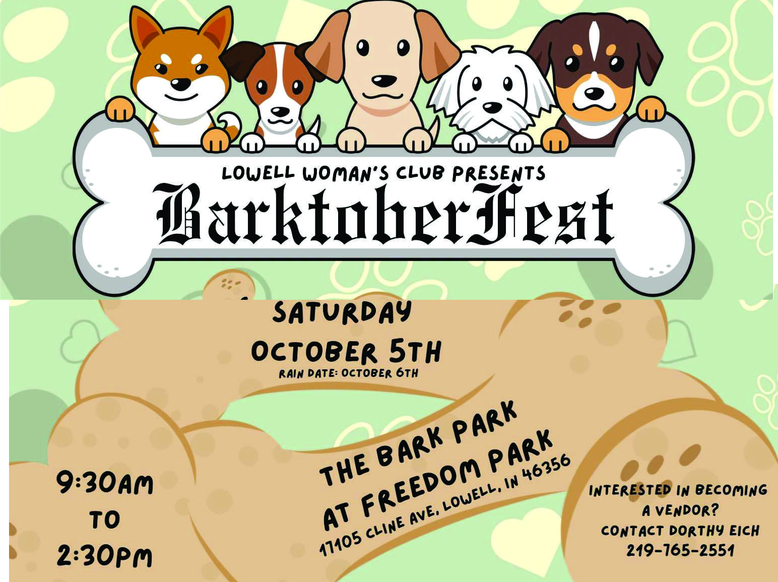 barktober fest 2024 lowell indiana freedom park humane society