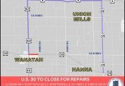 road closure of highway 30 in laporte county laporte indiana