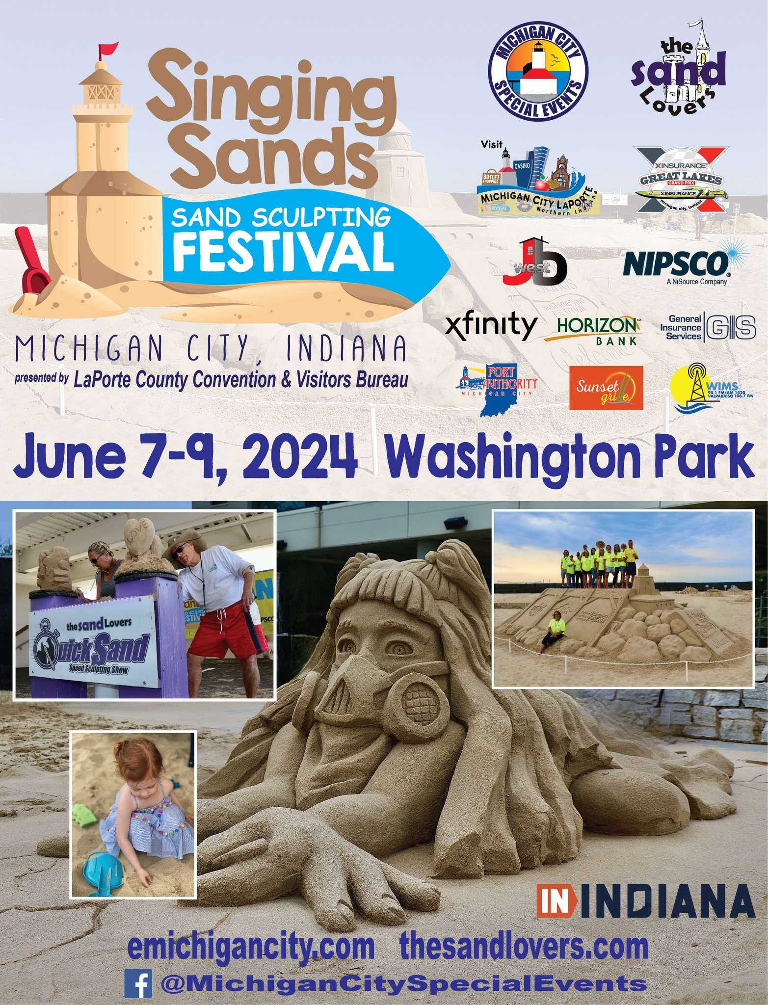 Singing Sands Sands Schedule of Events - Michigan City 31 singing sands sculpting festival michigan city indiana