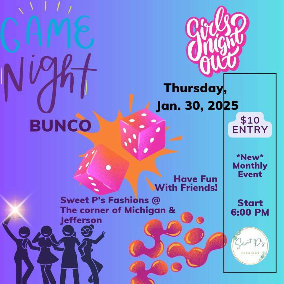 new bunco night for ladies downtown laporte indiana at sweet ps fashions