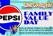 pepsi value day at lake county fair crown point indiana 2026 pepsi day