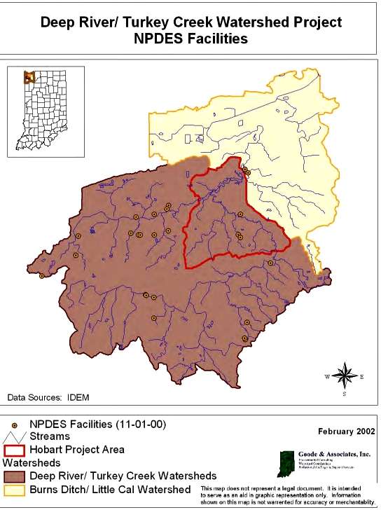 Hobart In Lake County Indiana is Known for it's Biodiversity and Wetland Ecosystems 116 deep river turkey creek watershed map in hobart indiana by the chicago state university