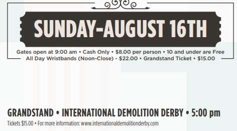 Lake County Fair Complete Schedule of Events! 67 LAKE COUNTY FAIR DAILY schedule for sunday august 16 crown point indiana