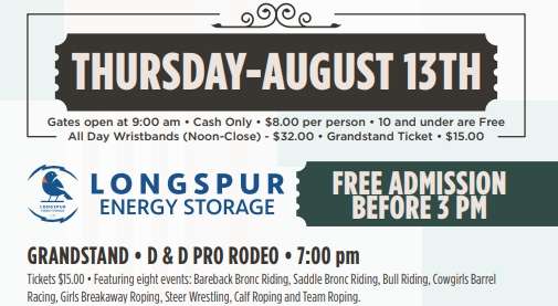LAKE COUNTY fair daily schedule of events for thursday august 13