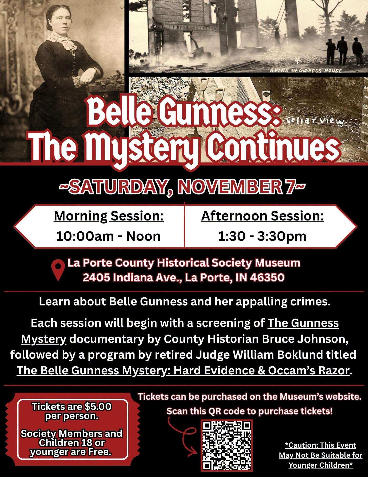 Belle Gunness: Movie and Talk - 2 Sessions